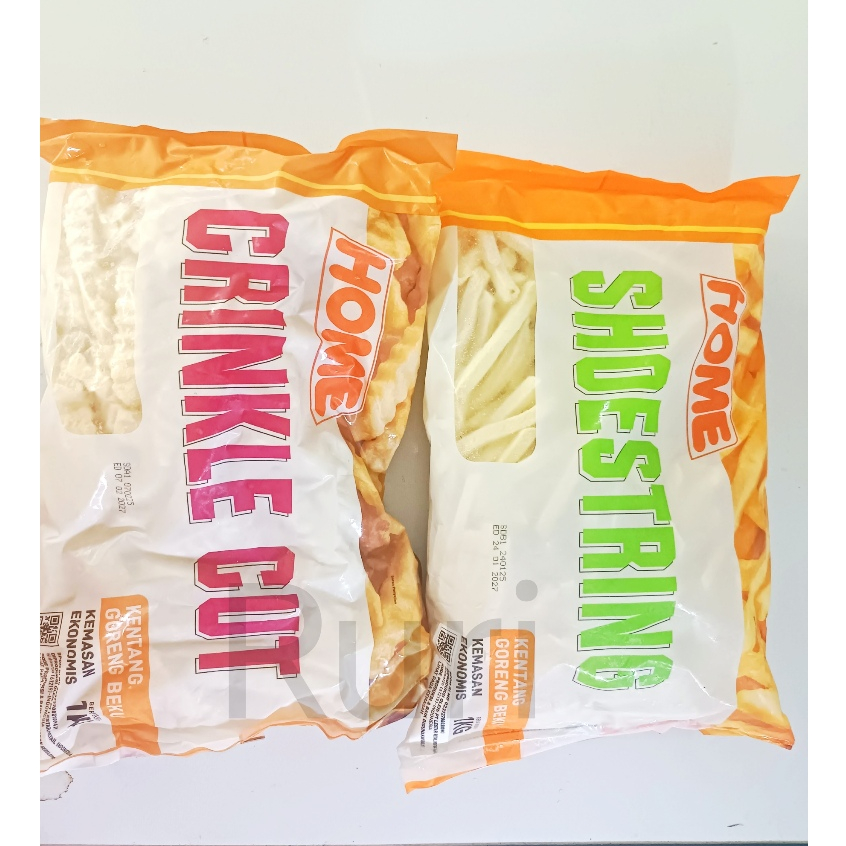 

KENTANG HOME SHOESTRING 1 KG - HOME CRINKLE CUT 1 KG - KENTANG GORENG BEKU