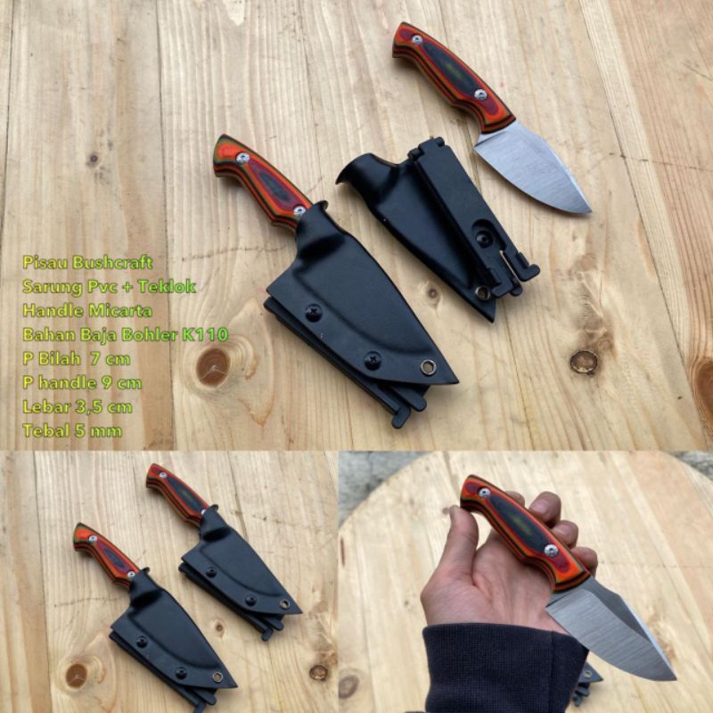 Bohler K110 | Pisau Bushcraft 08 Bilah 7cm