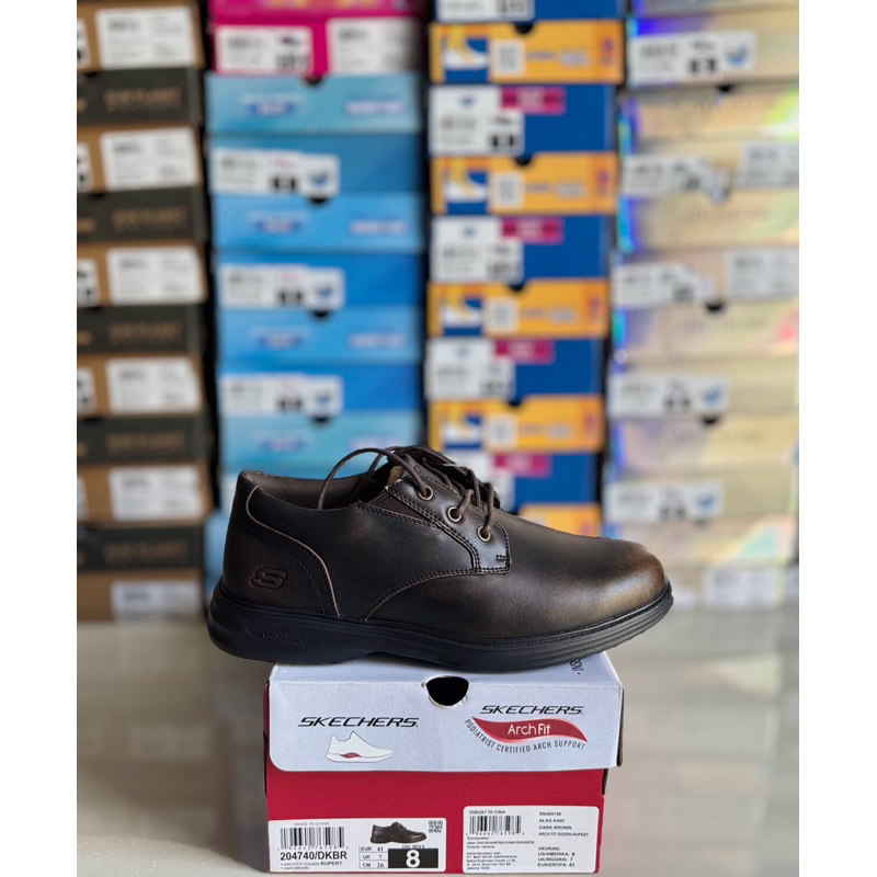 SKECHERS ARCH FIT OGDEN 204740/DKBR SIZE 40-41