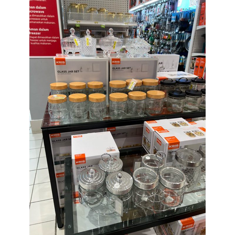 Toples Set Kaca Premium Informa Ace Azko - Wadah Penyimpanan Elegan & Kedap Udara untuk Dapur Modern