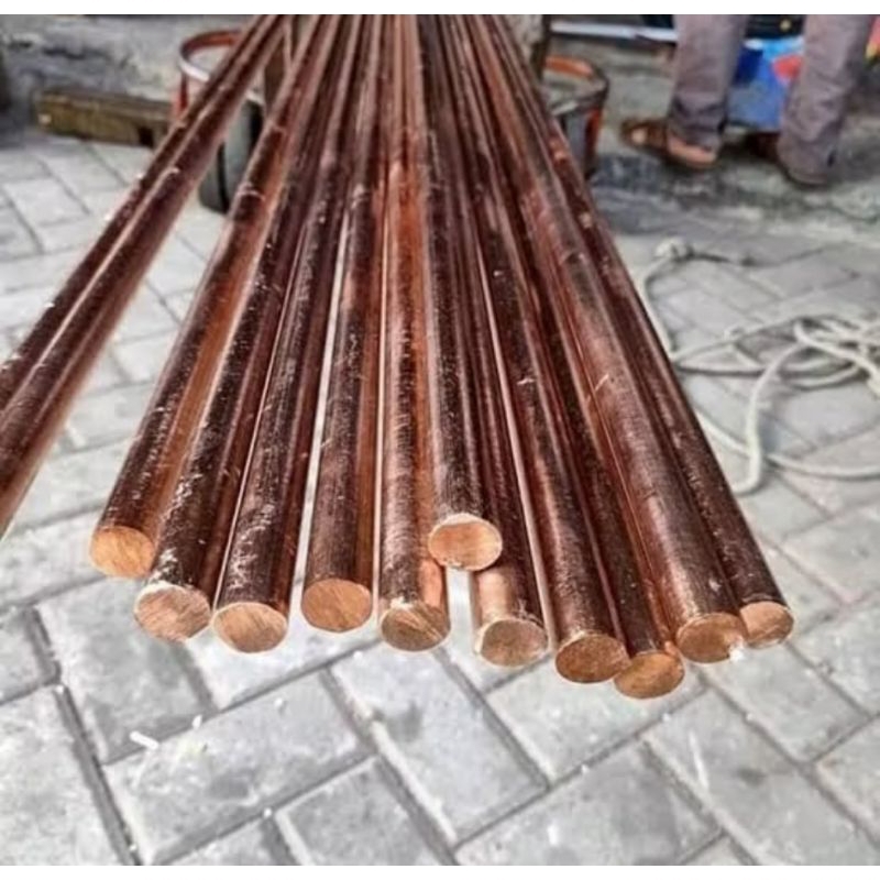 As tembaga diameter 8mm x 1000mm- tembaga bulat batangan