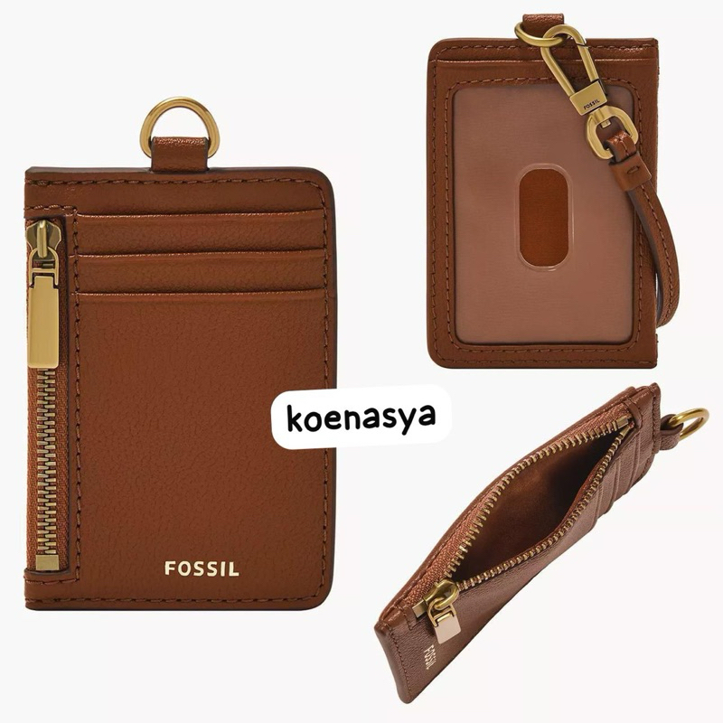 

fossiloriginal sofia id lanyard name tag brown new