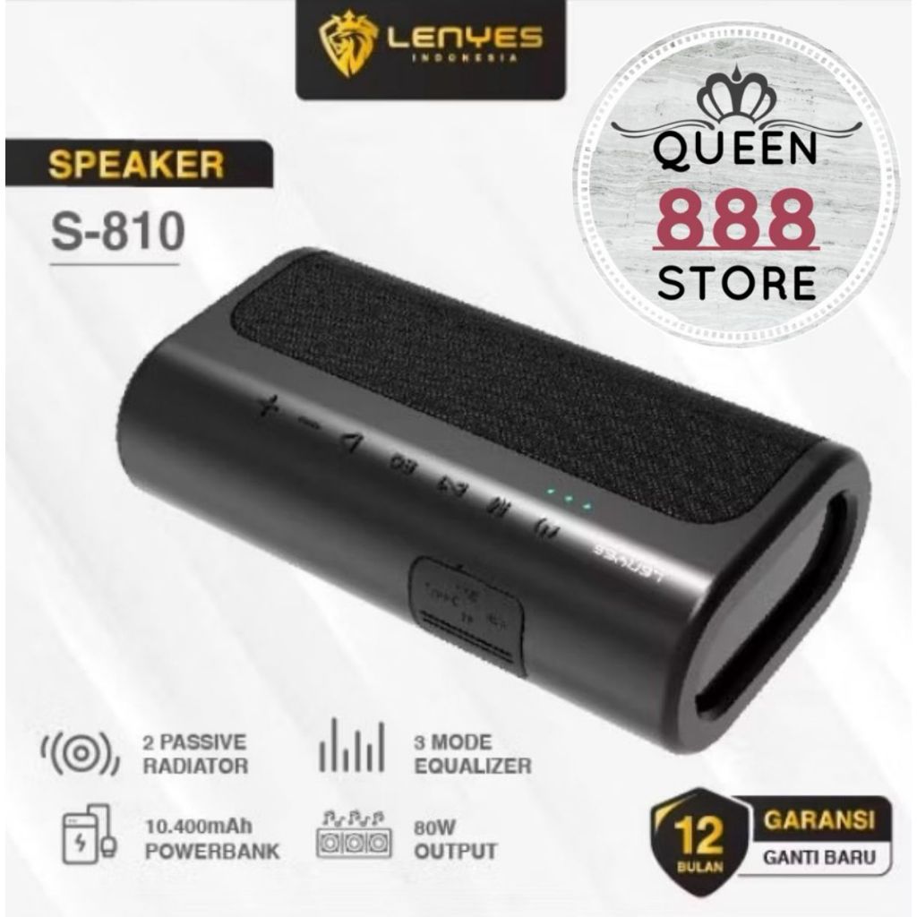 LENYES SPEAKER S810 BLUETOOTH TWS V5.0 80WATT WITH DSP CHIP AND POWERFULL BASS HIFI STEREO LENYES S8