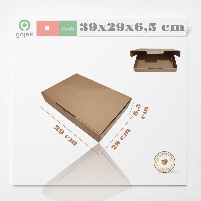 

kardus ukuran 39x29x6,5 cm die cut model pizza