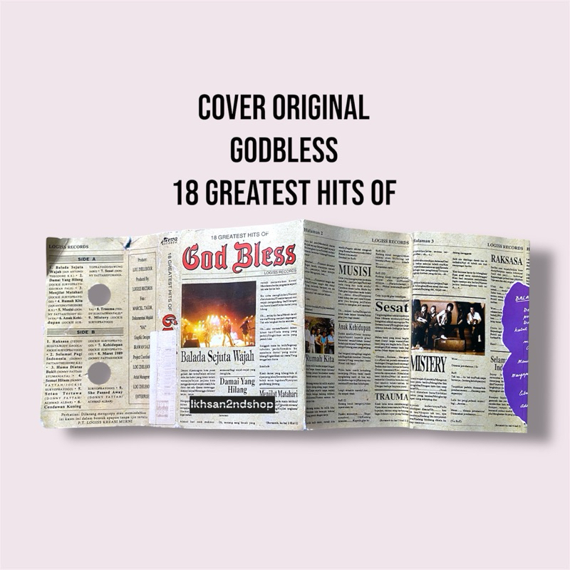 Sampul / Cover Kaset Pita 18 Greatest Hits Of Godbless Original
