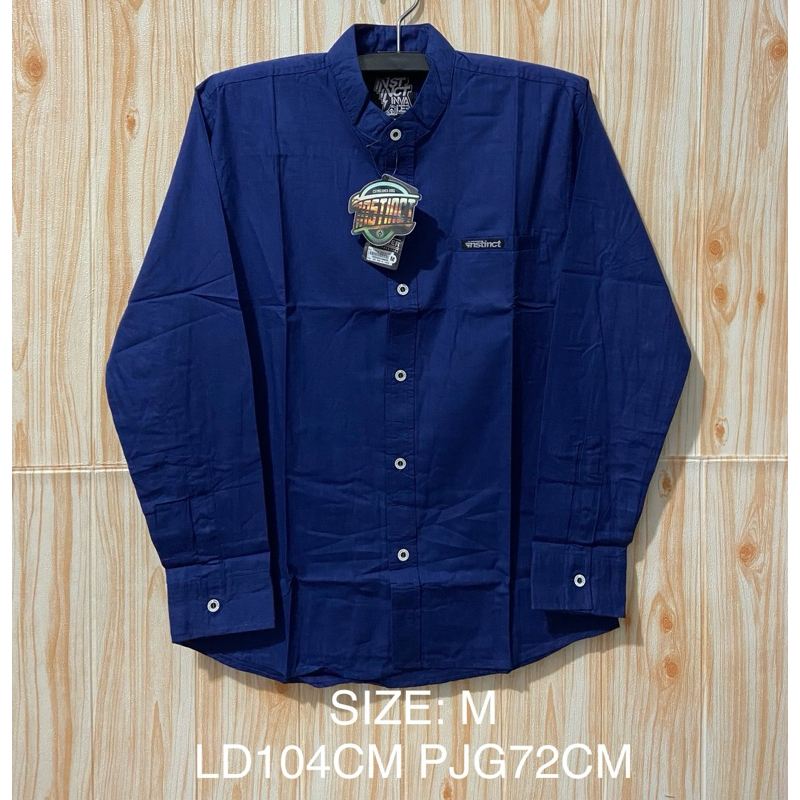 KEMEJA PRIA TANGAN PANJANG PRIA MODEL KERAH KOKO