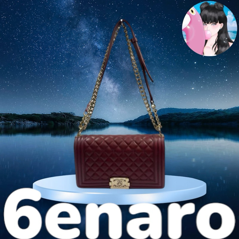 ORI CHANEL BOY PRELOVED MEDIUM MARRON LAMBSKIN SIX 6ERANOS 6ENARO 6ERANO GENARO CODE ANDROID OK