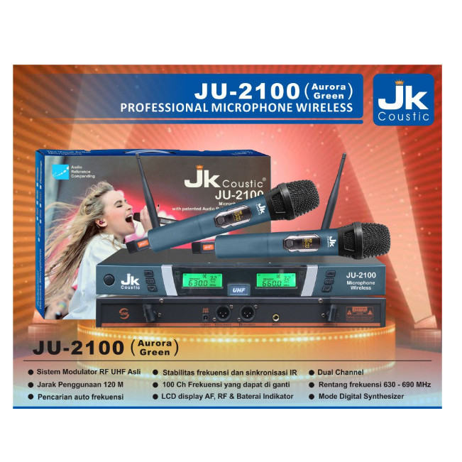 Microphone JU2100 JK Coustic Mic Wireless