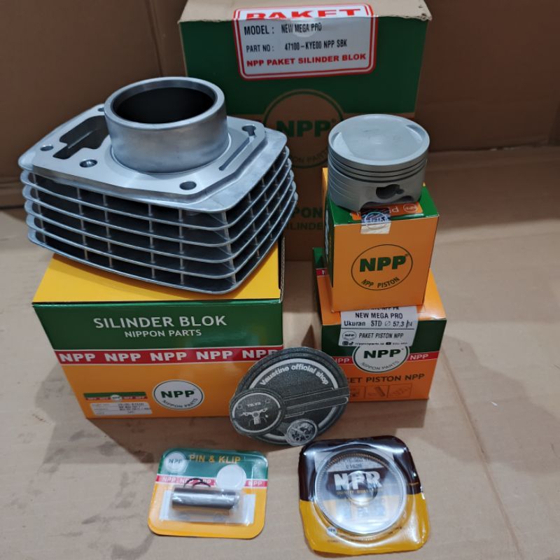 BLOK SEHER BORING SILINDER NEW MEGA PRO VERZA CRF 150 PLUS PISTON KIT MEGA PRO NEW KYE ORI NPP