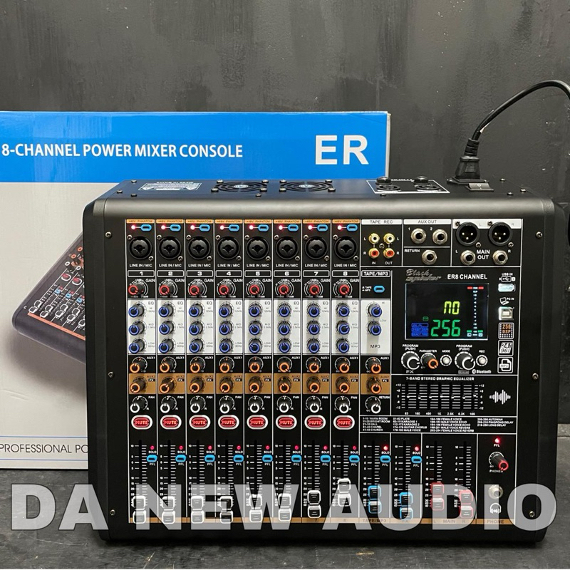 power mixer blackspider er 8 channel original Mixer Blackspider ER8 Bluetooth
