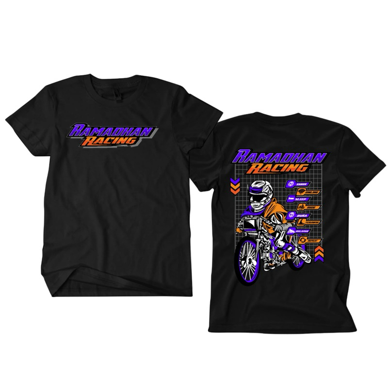 KAOS DISTRO PRIA RAMADHAN RACING REPEAT TERBARU // KAOS PRIA KEKINIAN // KAOS RAMADHAN RACE