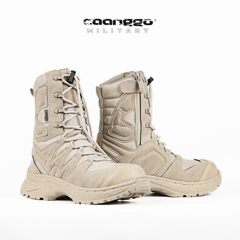 Sepatu Pdl Safety Besi Glengger Krem Terbaru Caanggo Military