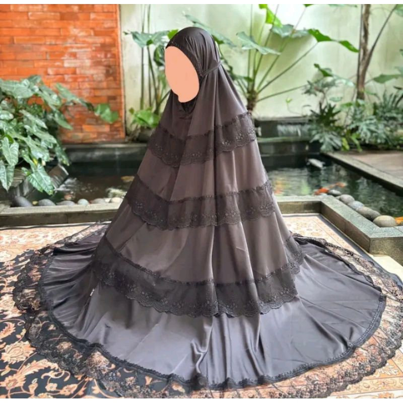 MUKENA MEWAH SALEHA SUTRA / MUKENA SUTRA PREMIUM RENDA SUSUN / MUKENA PREMIUM