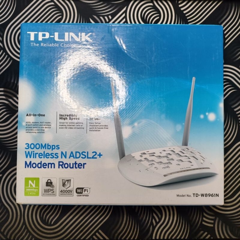 Modem Wifi Router TP LiNK 300mbps adsl