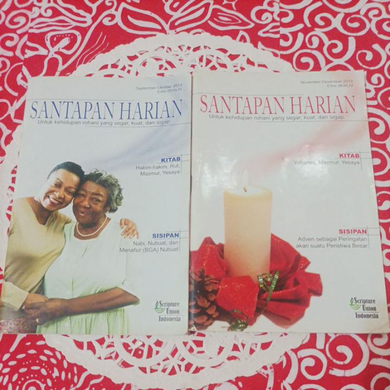Buku Bekas Renungan Kristen "Santapan Harian" thn 2013