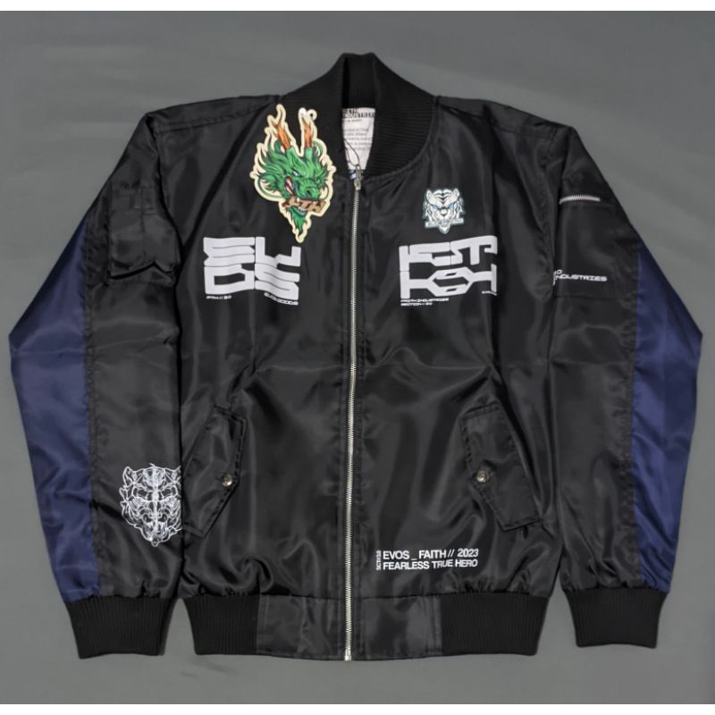 FTH x EVOS Pro Kit 2023 "Fearless True Hero" Bomber Jacket/jaket Pria Bomber Size M (NEGO, dm)