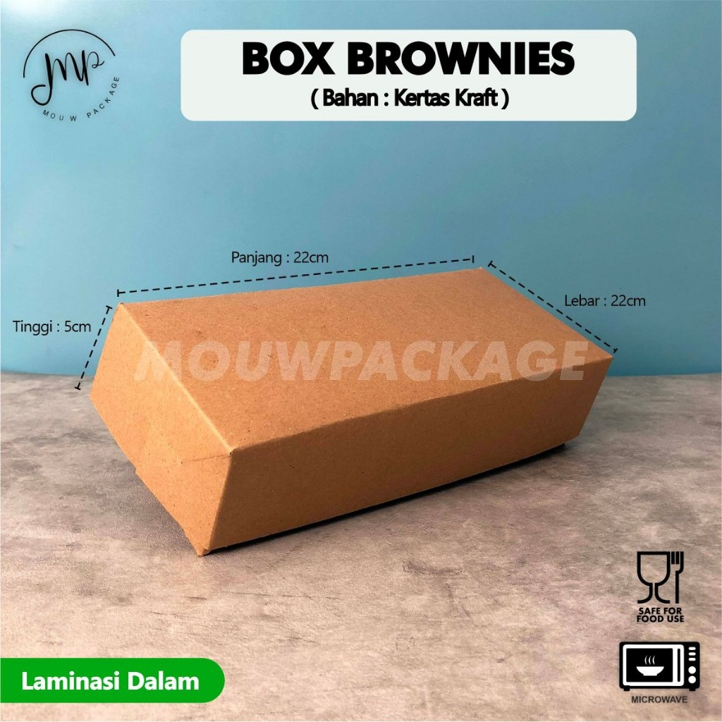 BOX BROWNIES / BOX KUE / CAKE BOX / KARDUS KUE BROWNIES