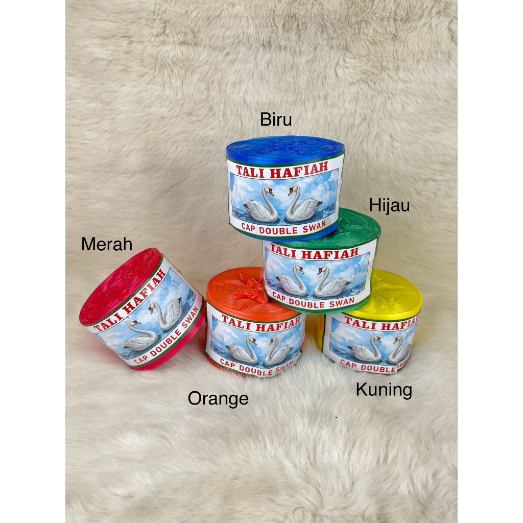 

Tali Plastik Pengikat RAFIAH HAFIAH Tali Tebal Ikat Barang Jahit Goni Merek Double Swan ± 600GR/PCS