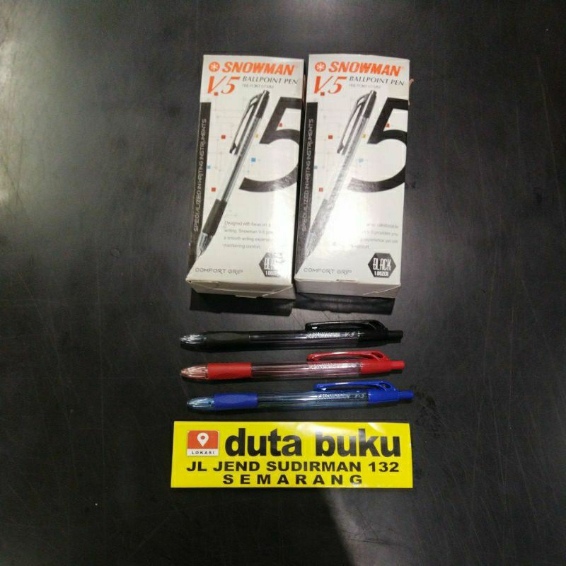 

(1 Pcs) Pen Pena Bolpoin Pulpen Snowman V5 0.5mm