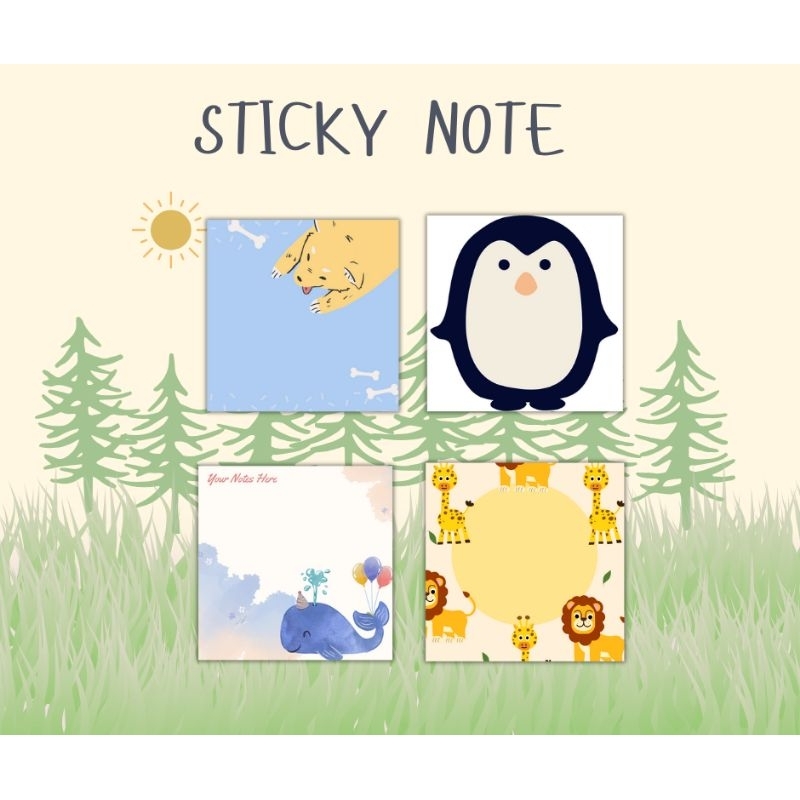 

STICKY NOTE | MEMO PAD | DAILY NOTES | ANIMAL SERIES