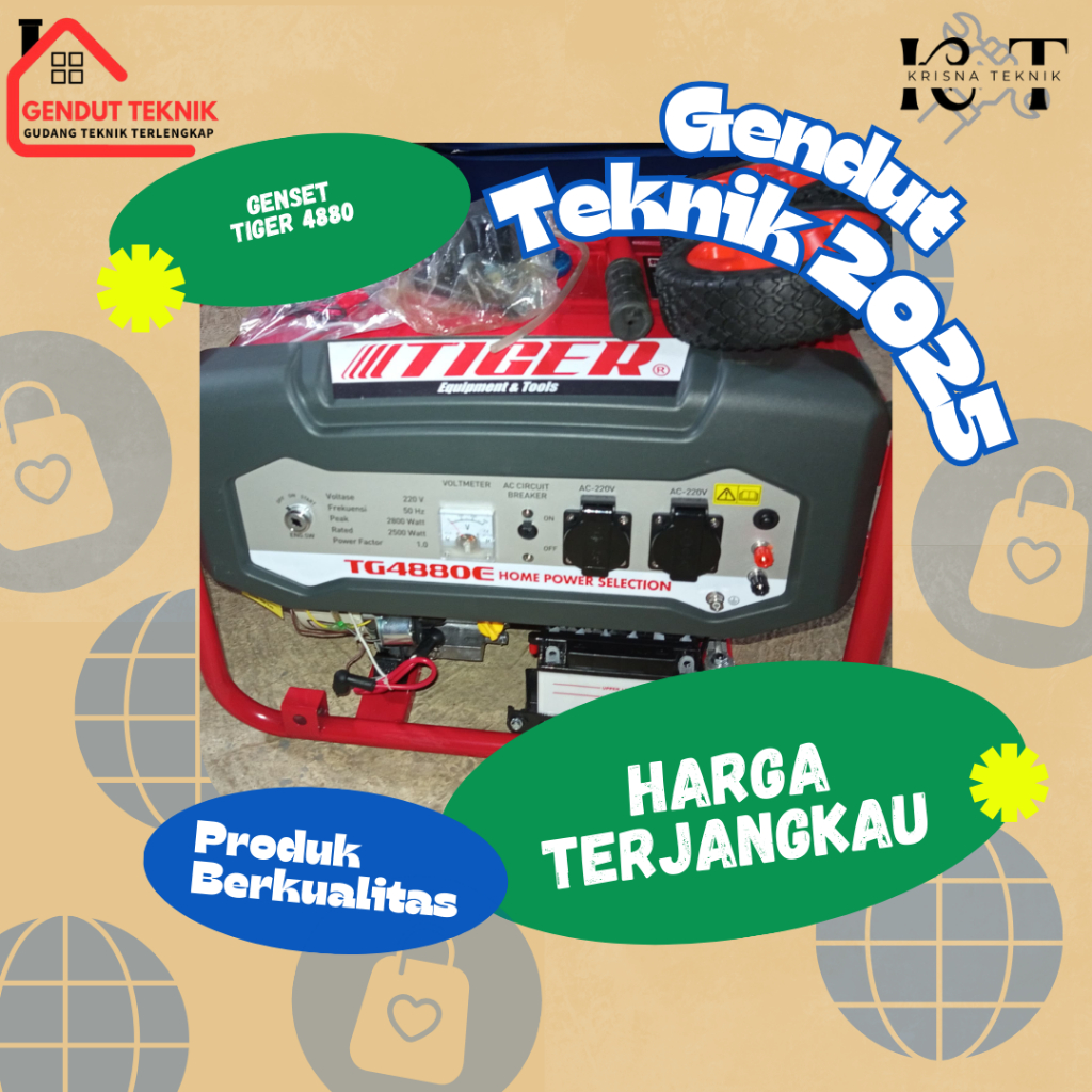 Genset TIGER TG4880/Power Generator Genset Double Stater TG4880 TIGER