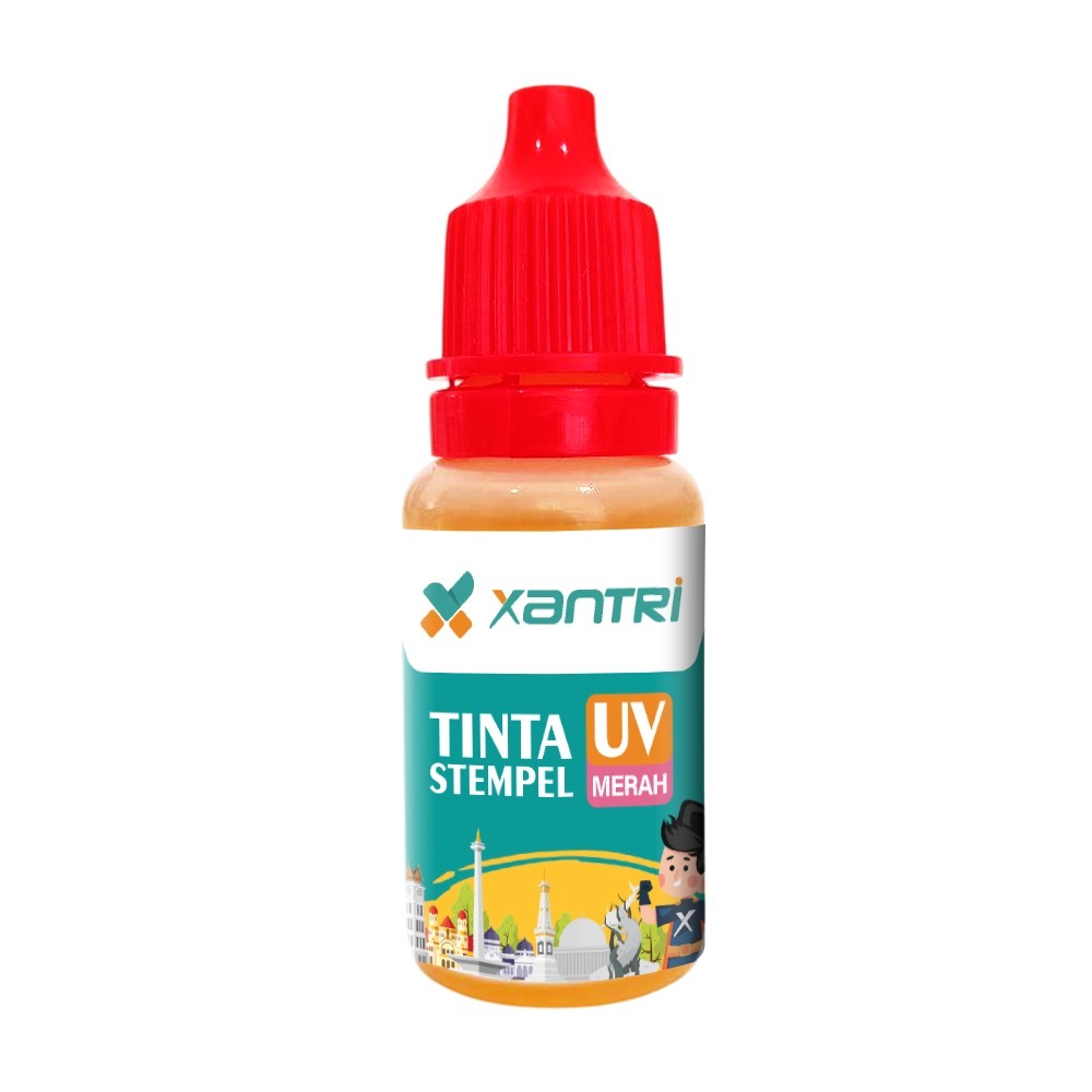 

Xantri - Tinta Stempel UV Merah Red 10ml 25ml
