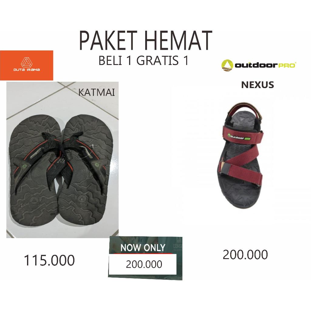 DUTAIRAMA - PAKET HEMAT BELI 1 GRATIS 1 SANDAL OUTDOOR NEXUS + KATMAI