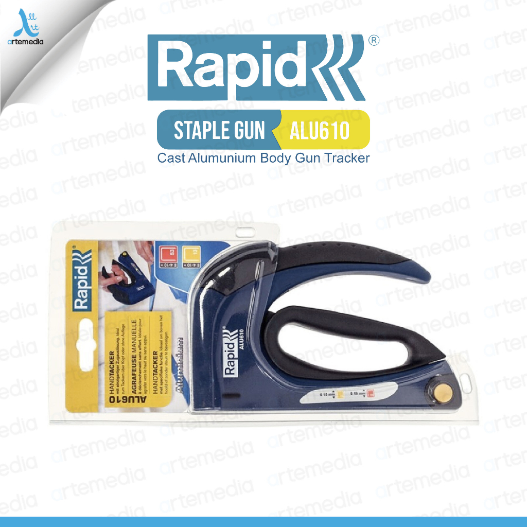 

Rapid ALU610 Tacker Manual Staple Gun Aluminium Ringan untuk DIY & Craft