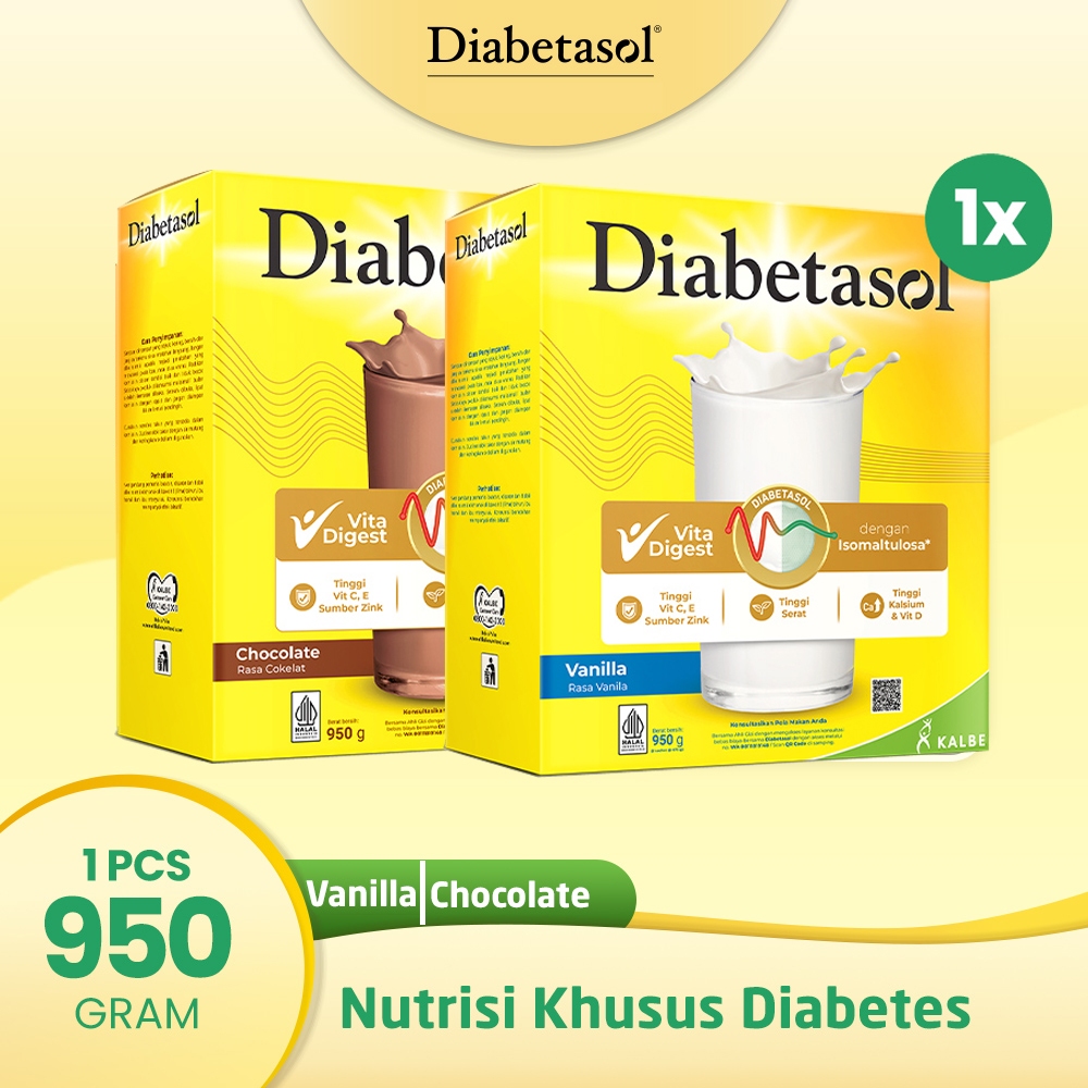 

Diabetas Jumbo 950gr - Diabetasol Susu Nutrisi Khusus Diabetes 950 gr