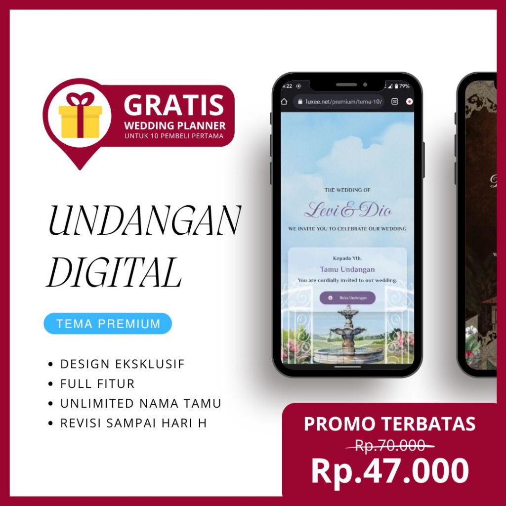 Undangan Digital Pernikahan Website 3D Full Fitur