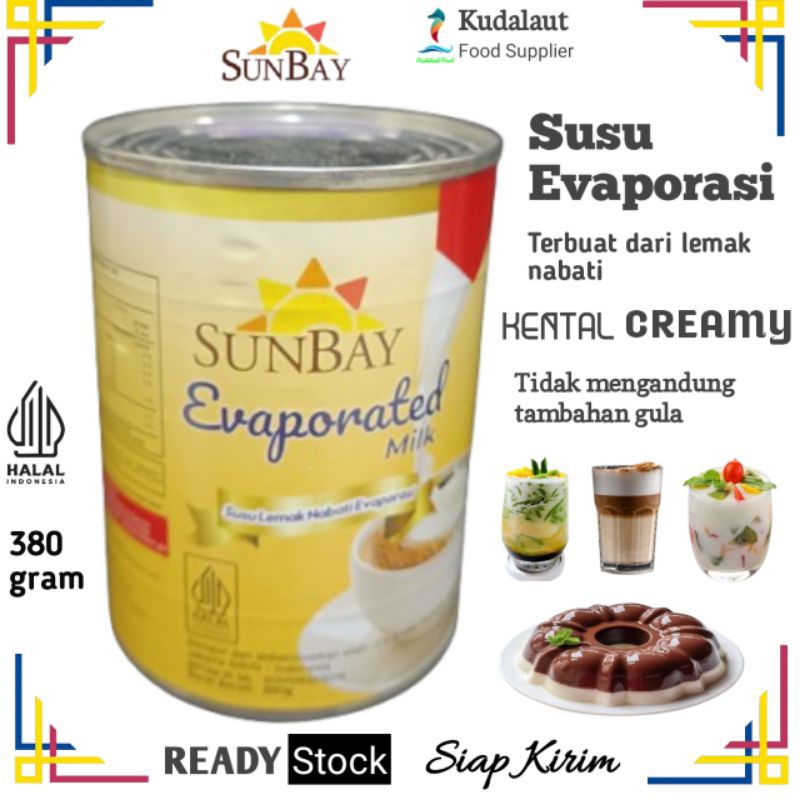 

SUNBAY Evaporated Milk - Susu Evaporasi; Kemasan Kaleng; 380g