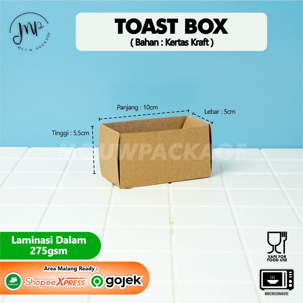 

TOAST BOX KRAFT / BOX ROTI PANGGANG / BOX JANJ* JIWA