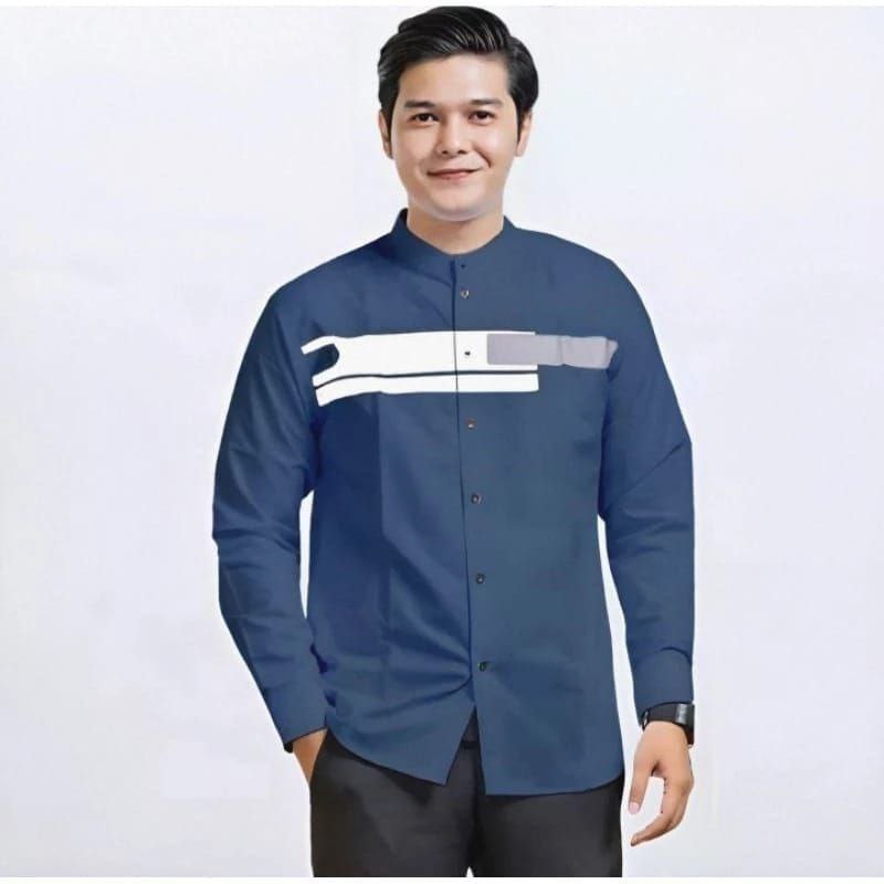 Baju Koko Pria Lengan Panjang Original El Rumi Motif Yisunsin