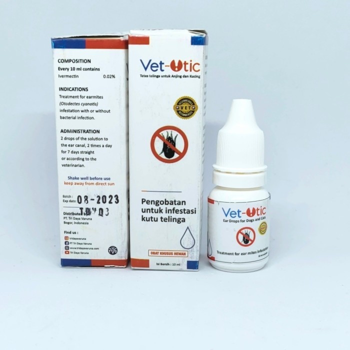 Earmites Kutu Telinga Kucing Anjing Obat Vet Otic Original