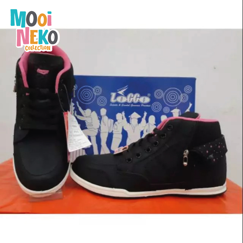 Sepatu anak perempuan sekolah / sepatu anak sekolah loggo