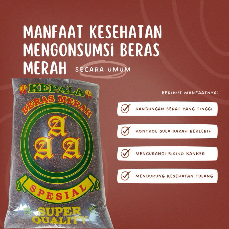 

Beras Merah Sehat Organik 5 kg - Pilihan Tepat untuk Gaya Hidup Sehat dan Penuh Nutrisi