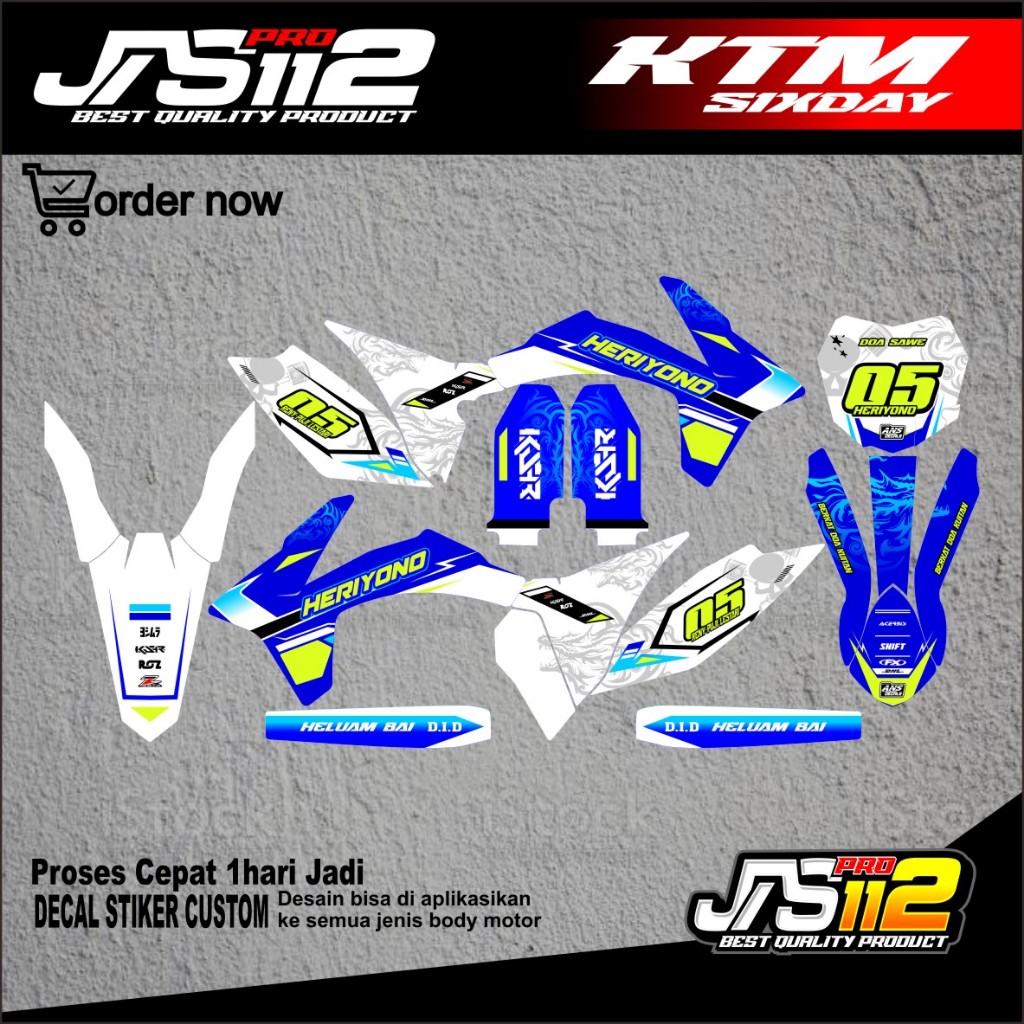 DECAL KTM SIXDAY DECAL KTM 250 KTM 85 FULL BODY STIKER KTM 250
