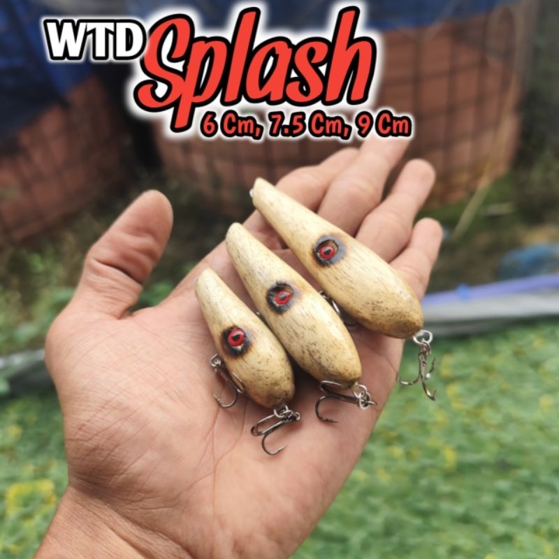 Wtd Splash hook 6x strong top water || umpan casting hampala arus deras