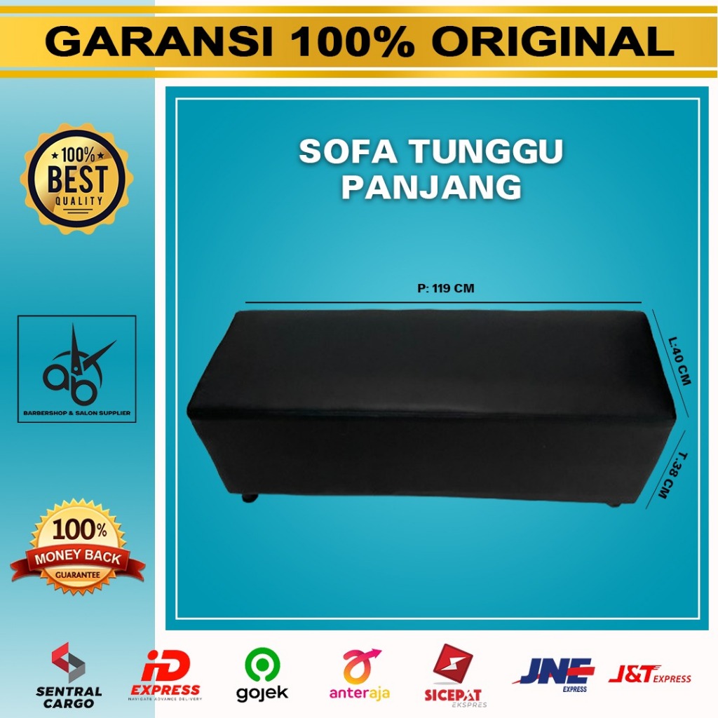 Sofa Tunggu Panjang Salon Pangkas Barber
