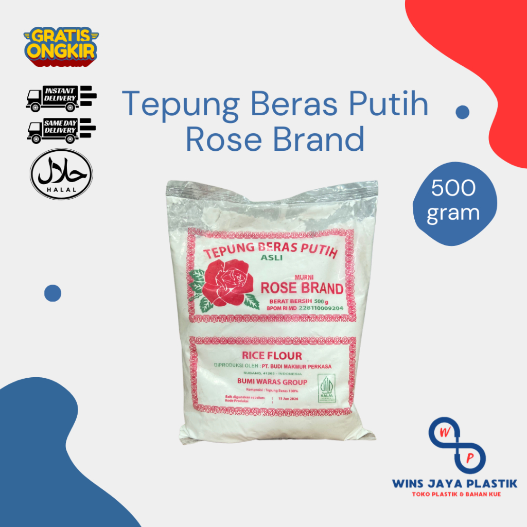 

Tepung Beras Rose Brand 500g | Tepung Beras Putih | Rice Flour