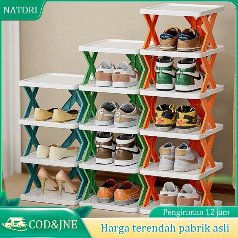 Rak sepatu x rak sandal plastik