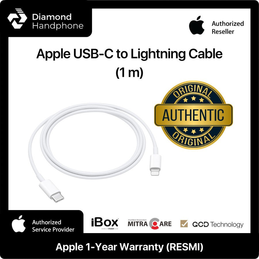 Kabel Charger iPad Lightning Type C Original Apple USB C Cable Garansi Resmi IBOX
