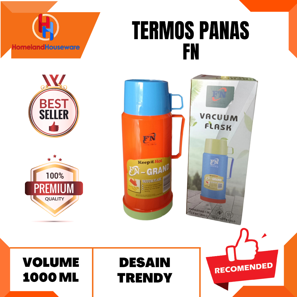 SIAP KIRIM-READY MADIUN/TERMOS PANAS FN 1 LITER/TERMOS AIR PANAS FN 1000 ML/TERMOS KACA FN 1 LITER