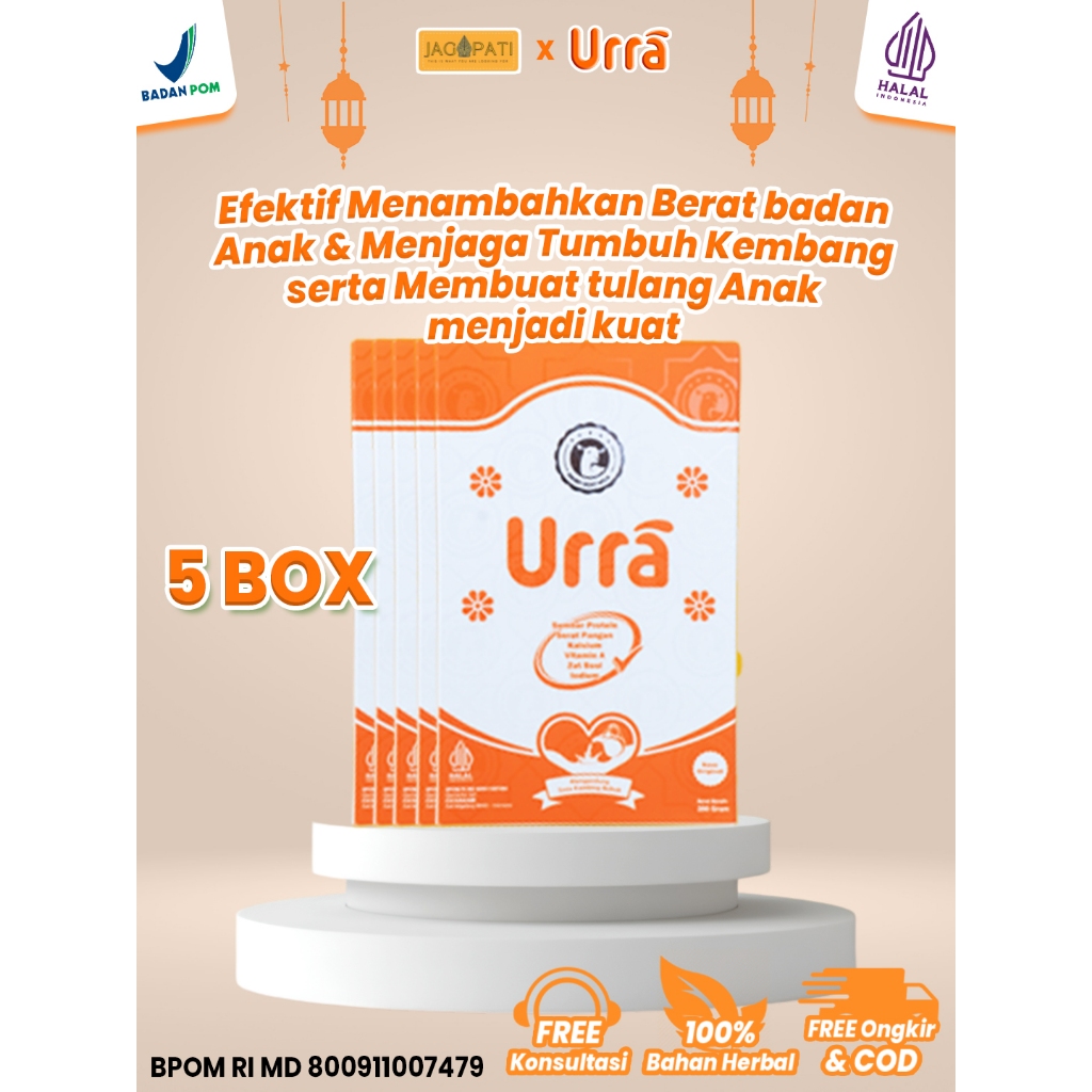 

PAKET 5 BOX URRA Susu Kambing Saanen Untuk Penambah Berat Badan Anak Rasa Original 200gr