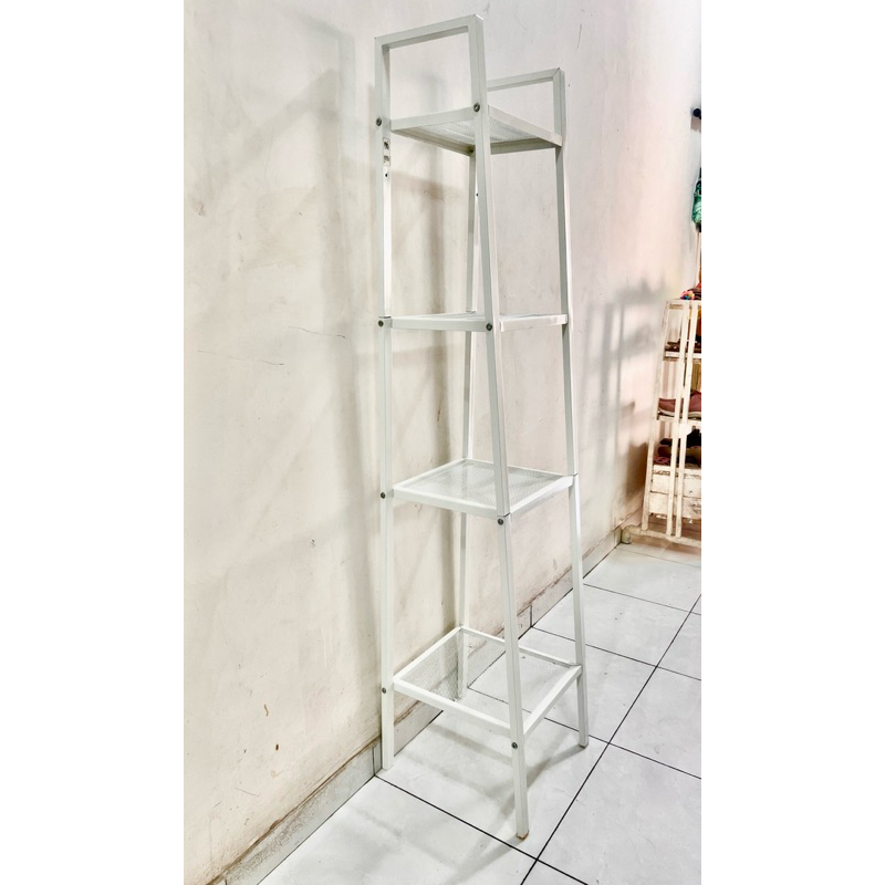 IKEA Lerberg Rak Besi Putih 148x35Cm, Rak Susun Serbaguna