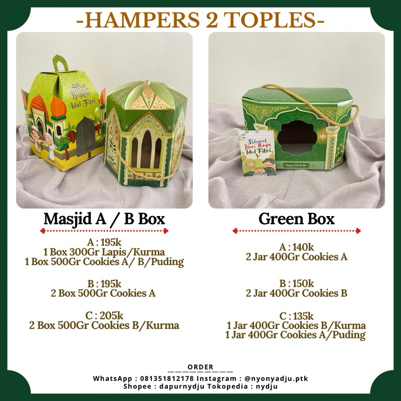 

Hampers Idul Fitri Isi 2 / Hampers Lebaran 2025 /Parsel Lebaran /Parsel Idul fitri 2025