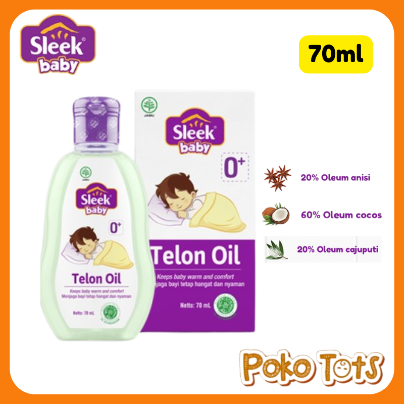 Sleek Baby Telon Oil 70ml Minyak Telon Bayi Sleek