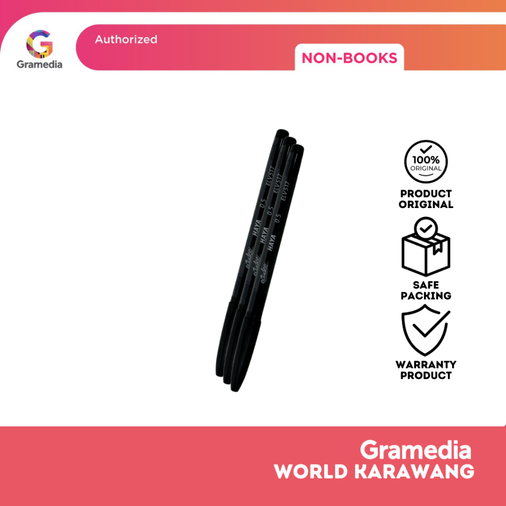 

Gramedia Karawang - Estudee Haya Ballpointlv 0.5 Black/3 Elv517