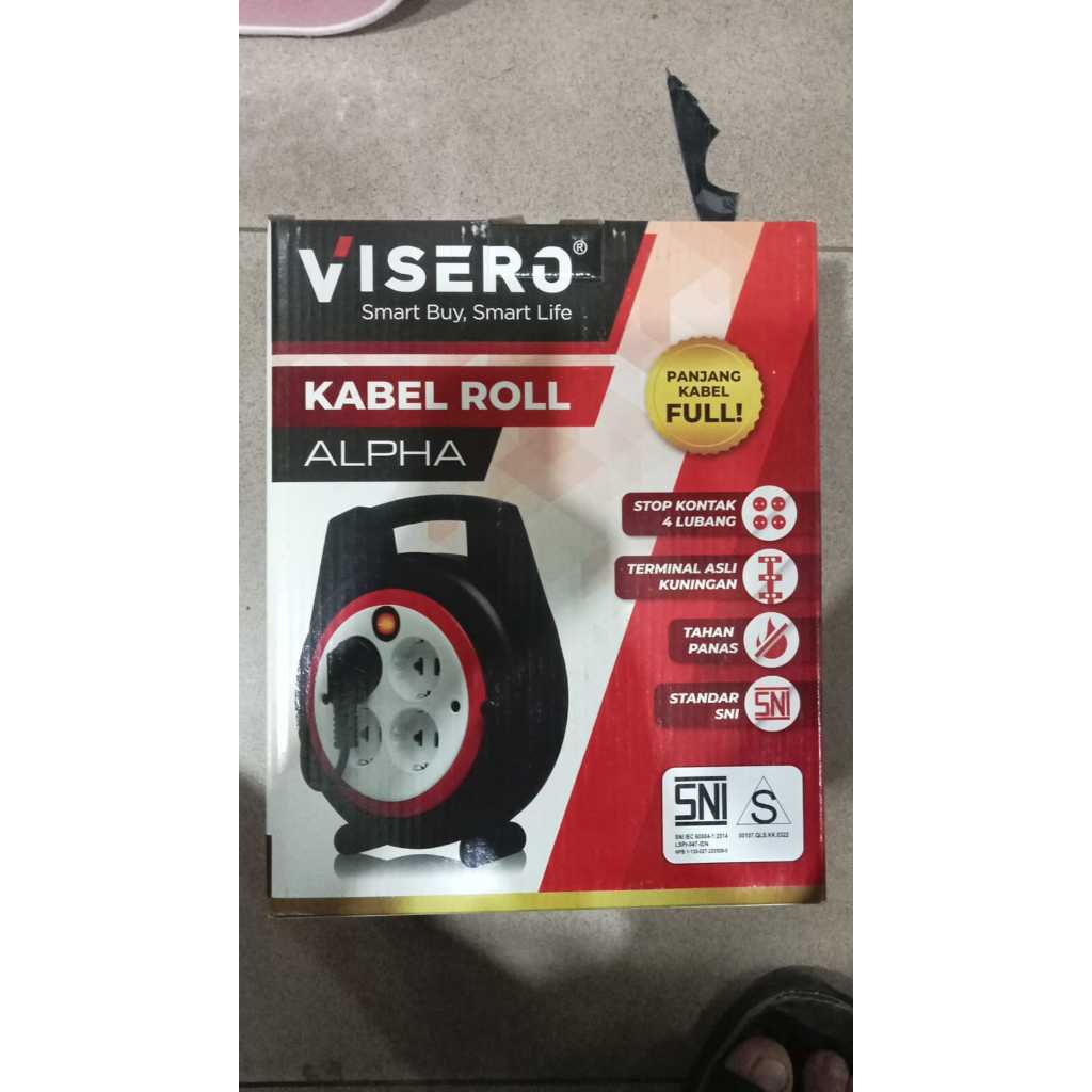 ROLL KABEL TERMINAL COLOKAN LISTRIK 4 LUBANG 10 METER