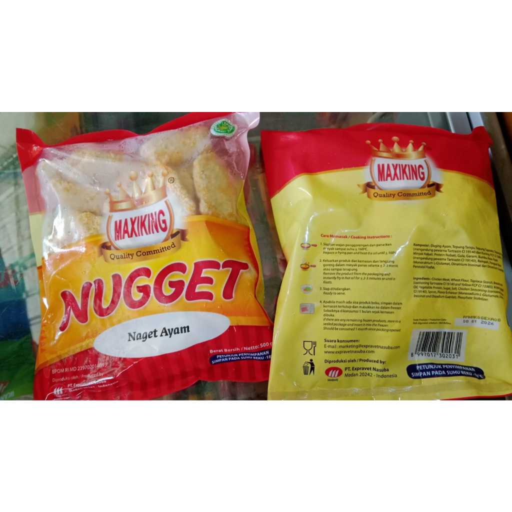 

Maxiking Nugget Ayam KEMASAN 500 GR